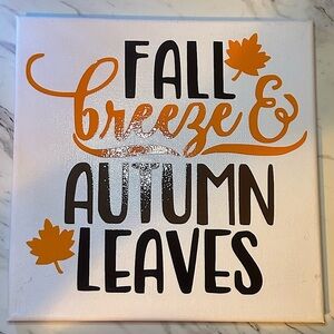 Fall Breeze & Autumn Leaves | 10x10 Canvas | Autumn Decor